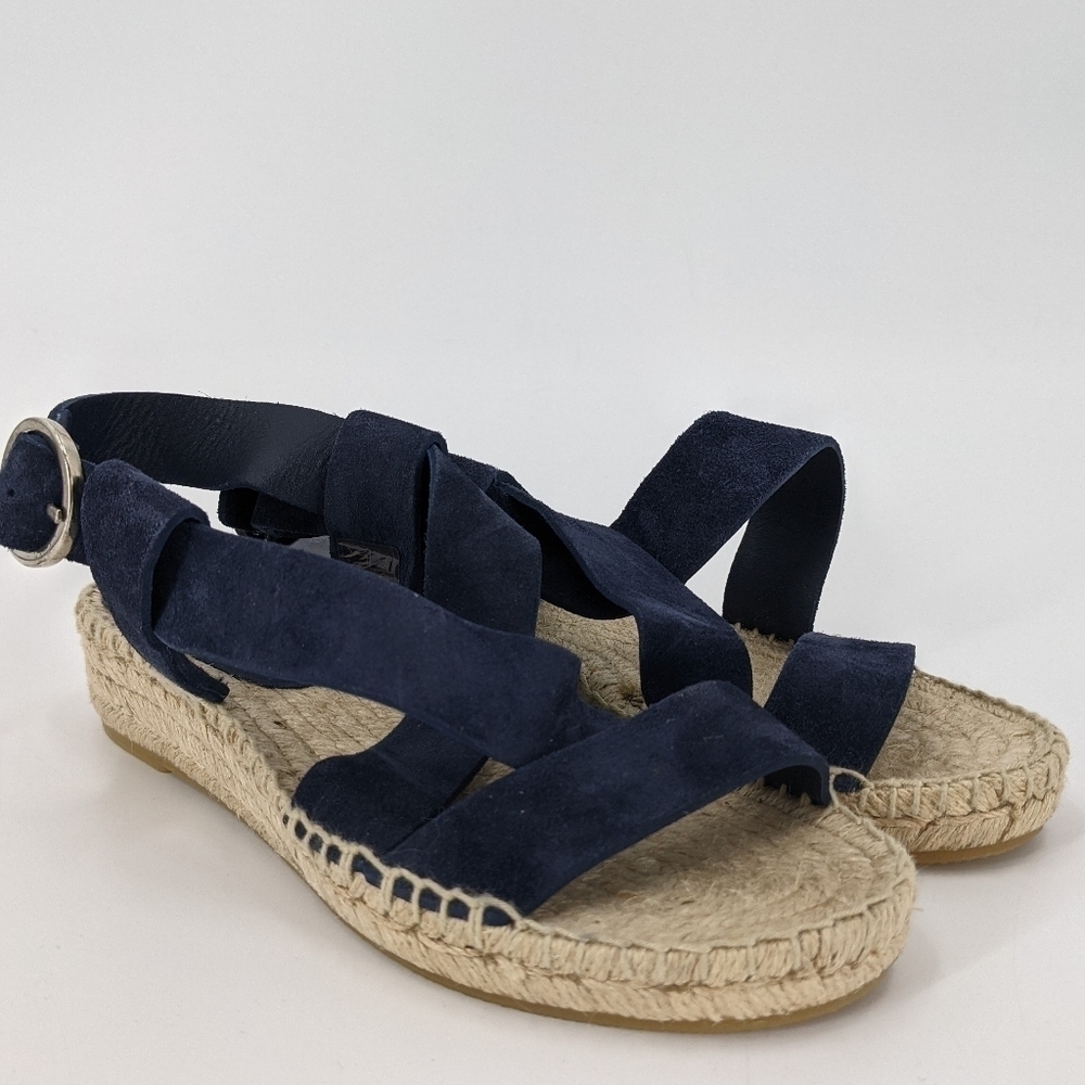 NWOT VIA SPIGA Suede Strappy Espadrille Sandals